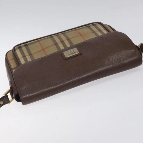 Burberrys Nova Check Shoulder Bag Canvas Beige Auth BA1938 - Picture 7 of 15